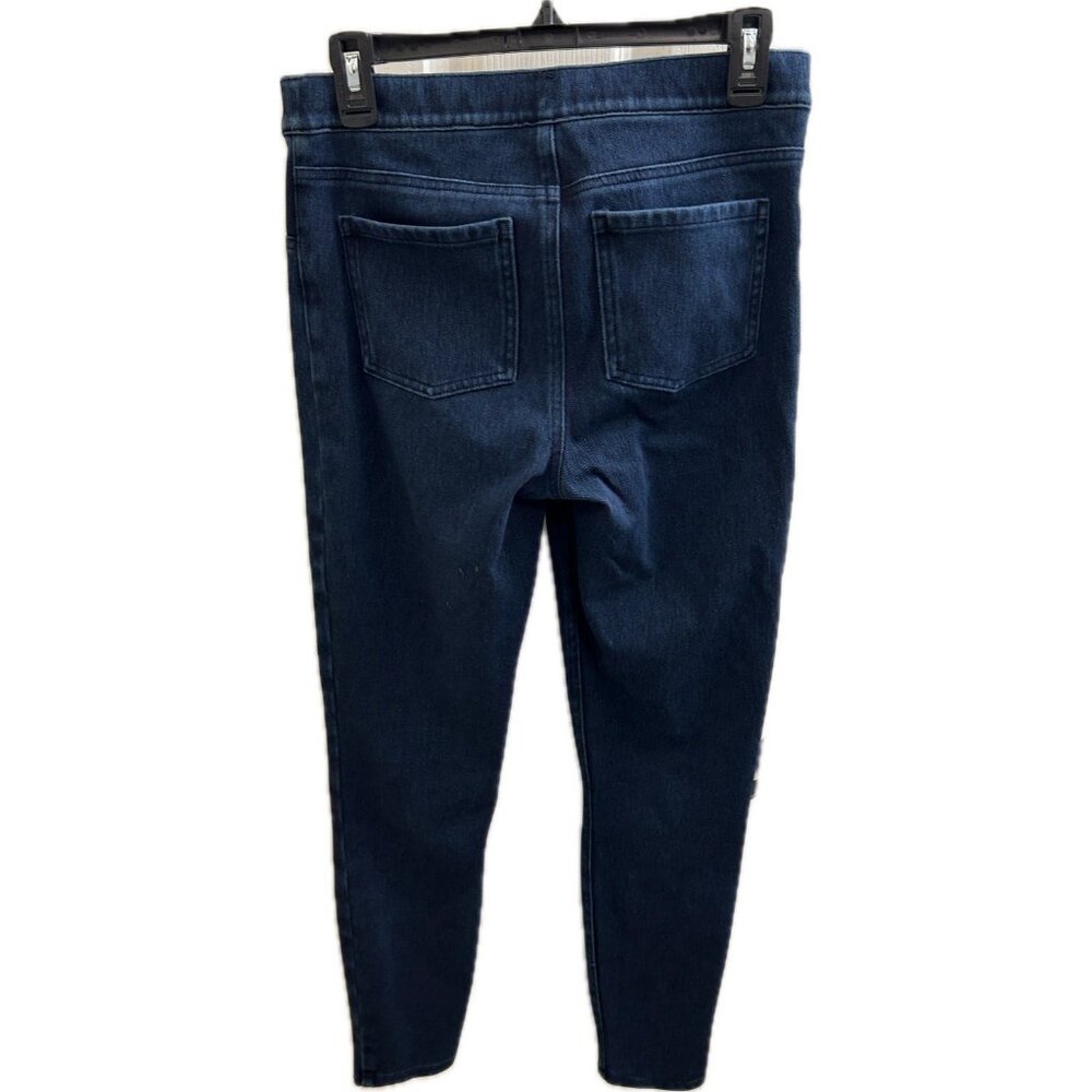 Spanx Pull On Jean-ish Ankle Leggings Jeans Women's Medium Blue Stretch Control